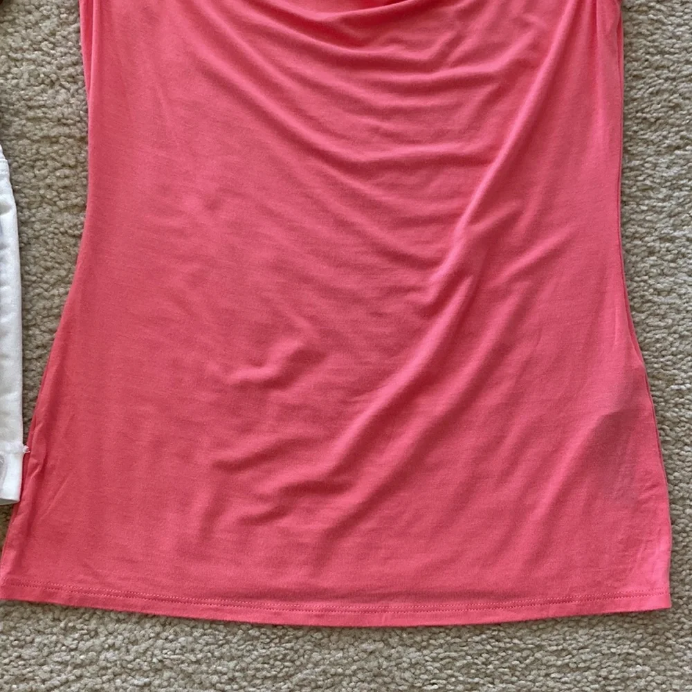 White House Black Market Coral Draped Neck Tank - Picture 4 of 5